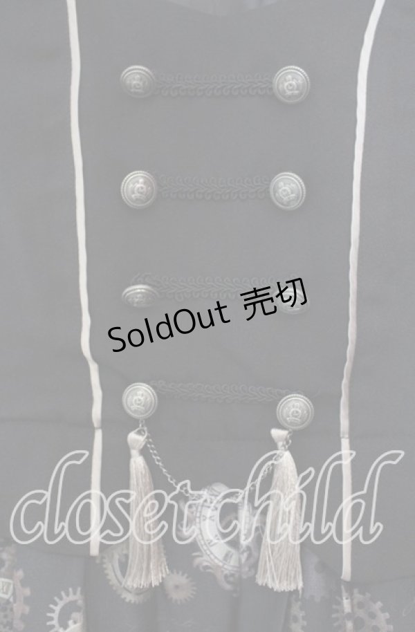 画像2: axes femme / レトロクロック柄ジャンスカ F クロ O-25-11-18-010-AX-OP-OW-OS (2)