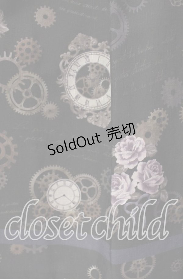 画像3: axes femme / レトロクロック柄ジャンスカ F クロ O-25-11-18-010-AX-OP-OW-OS (3)