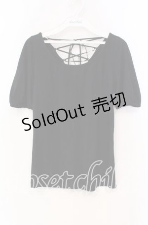 画像: MIHO MATSUDA / レースアップT  ブラック O-25-11-18-088-GO-TO-IG-OS