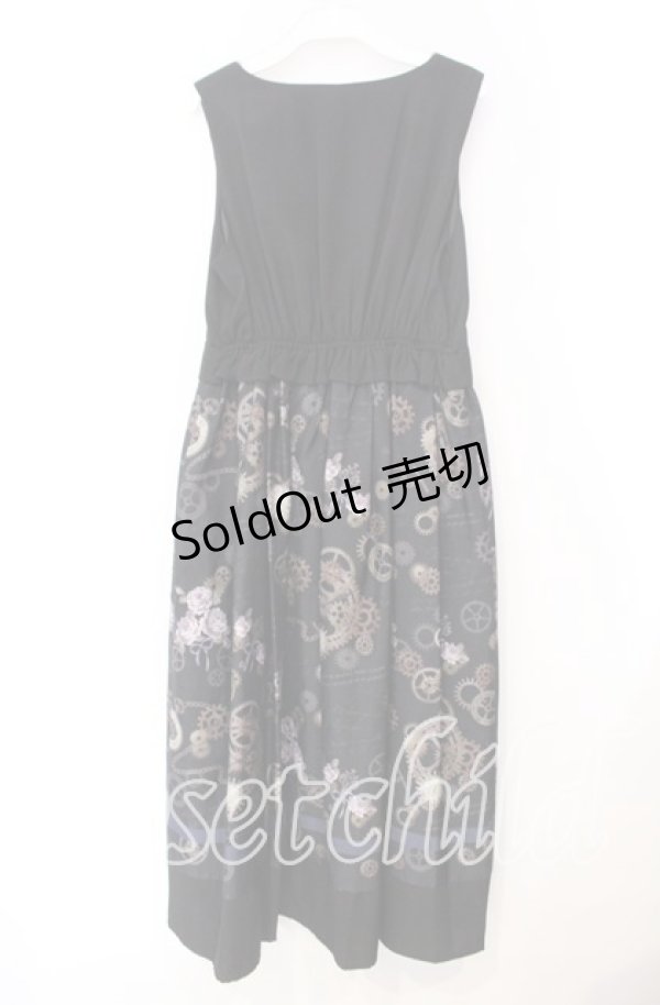 画像4: axes femme / レトロクロック柄ジャンスカ F クロ O-25-11-18-010-AX-OP-OW-OS (4)