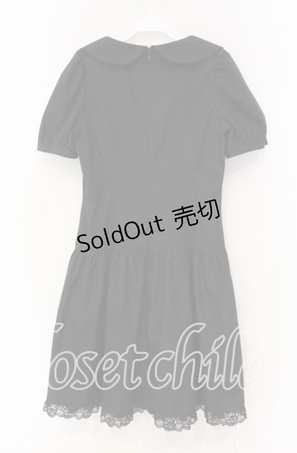 画像4: MIHO MATSUDA / ダブルボタンパフスリーブワンピース  ブラック O-25-11-18-091-GO-OP-IG-OS (4)