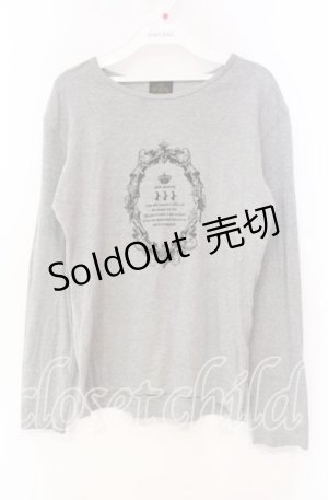 画像: MIHO MATSUDA / フロッキーカットソー  グレー O-25-11-18-095-GO-TO-IG-OS