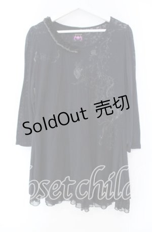 画像: hEVEN / フロッキープリントワンピース  ブラック O-25-11-18-099-HN-OP-IG-OS