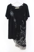 画像1: GRAMM / アシンメトリーTシャツ  ブラック O-25-11-18-104-HN-TO-IG-OS (1)