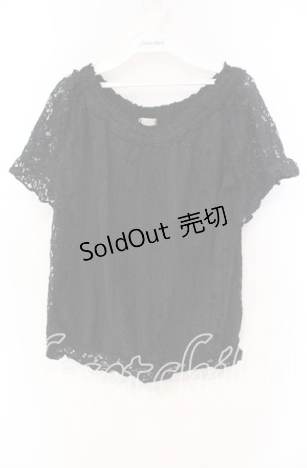 画像1: axes femme / 総レーストップス  クロ O-25-11-18-105-AX-TO-IG-OS (1)