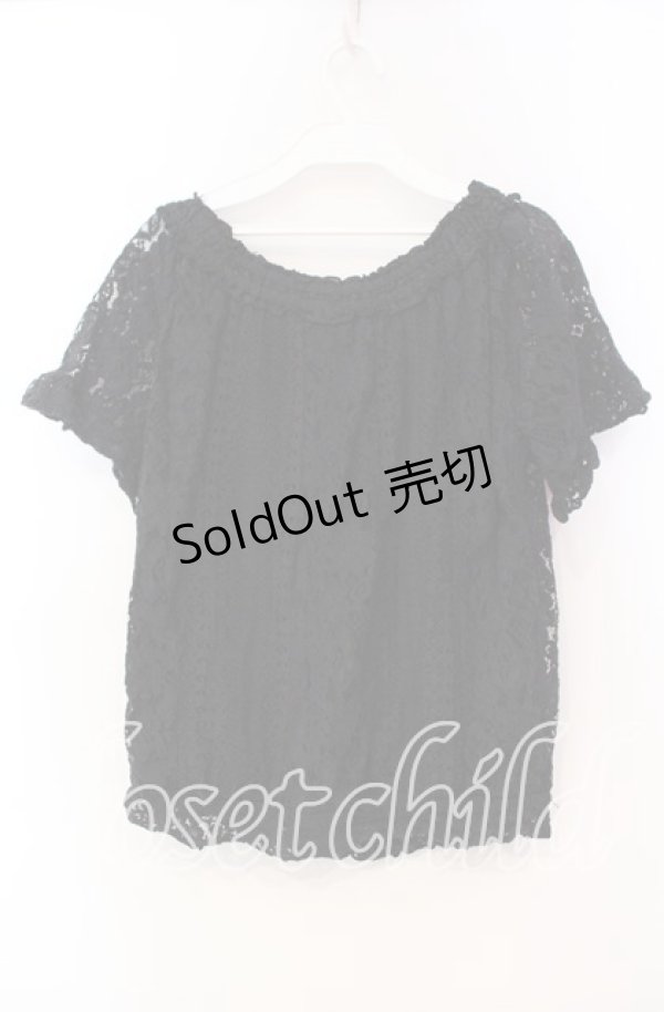 画像3: axes femme / 総レーストップス  クロ O-25-11-18-105-AX-TO-IG-OS (3)