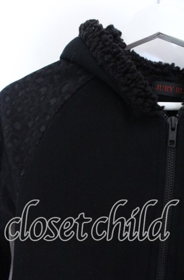 画像2: JURY BLACK / 裏起毛切り替えパーカー 2 ブラック O-25-11-18-108-GL-TO-YM-ZT041 (2)