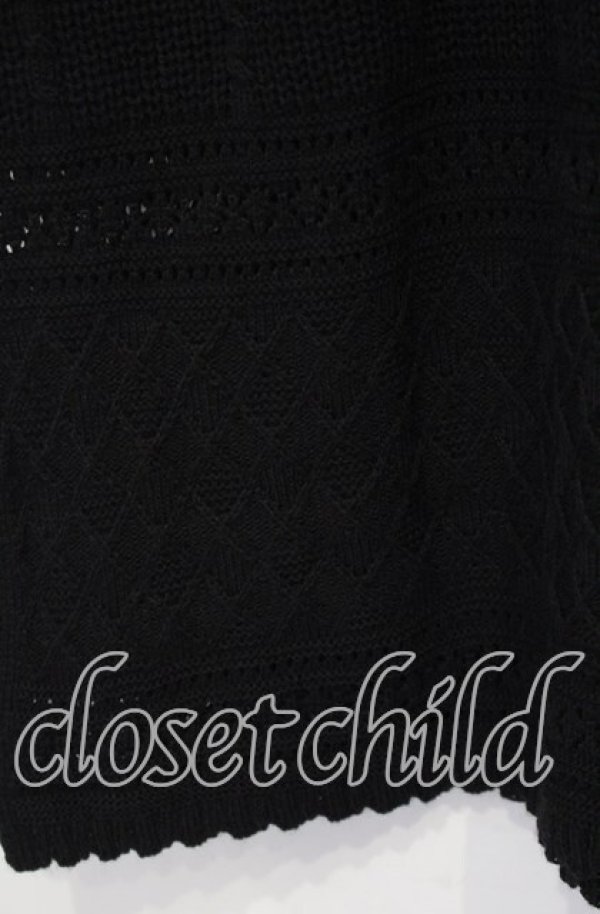 画像3: axes femme / チャイナ釦ロングニットジレ F クロ O-25-11-18-013-AX-TO-OW-ZT257 (3)