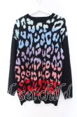 画像1: BACKSTAGE PASS / PANTHERA-RAINBOW(パンセラ－レインボー)ニットソー F ブラックｘマルチ O-25-11-18-015-PU-TO-YM-ZT515 (1)