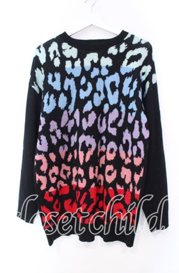 画像1: BACKSTAGE PASS / PANTHERA-RAINBOW(パンセラ－レインボー)ニットソー F ブラックｘマルチ O-25-11-18-015-PU-TO-YM-ZT515 (1)