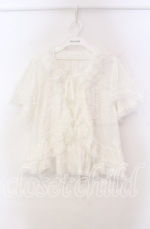画像: PINK HOUSE / レース使いボレロ風ブラウス  シロ O-25-11-18-018-LO-BL-OW-OS