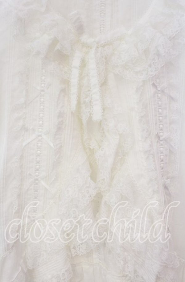 PINK HOUSE / レース使いボレロ風ブラウス シロ O-25-11-18-018-LO-BL