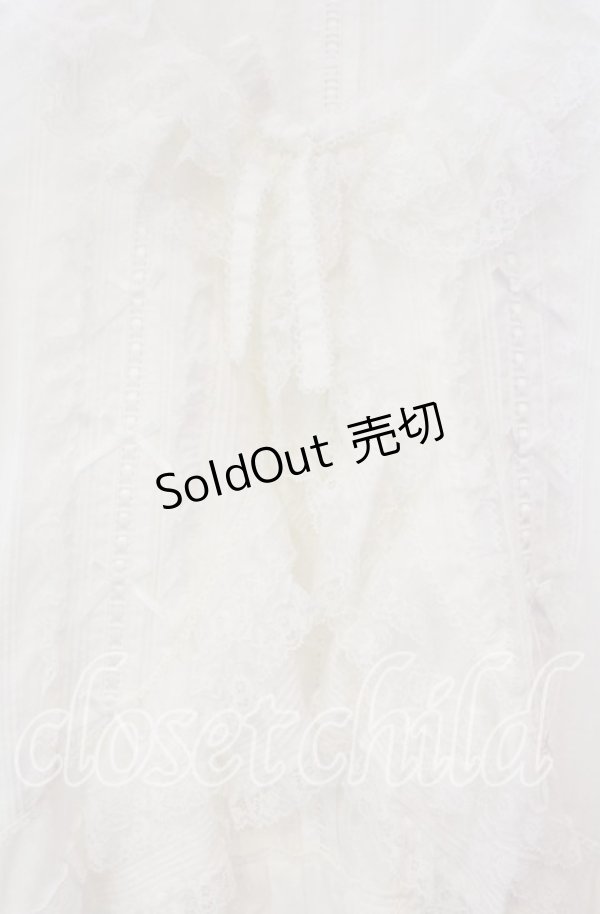 画像2: PINK HOUSE / レース使いボレロ風ブラウス  シロ O-25-11-18-018-LO-BL-OW-OS (2)