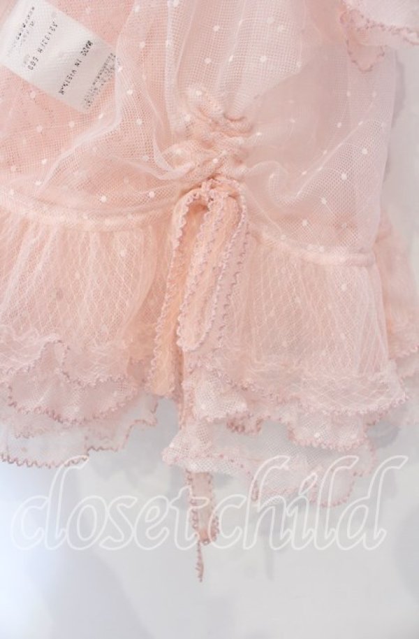 画像3: PINK HOUSE / ドットチュールオーバーブラウス【お直しあり】  ピンク O-25-11-18-019-LO-BL-OW-OS (3)