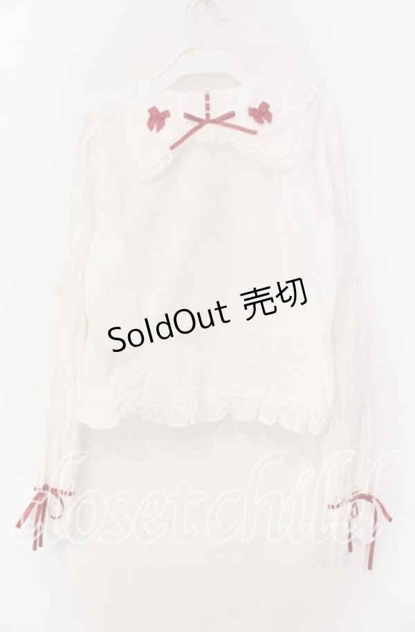 画像4: BABY,THE STARS SHINE BRIGHT / 小さな子猫の魔女さんブラウス  オフ白×えんじ O-25-11-18-023-BA-BL-OW-OS (4)