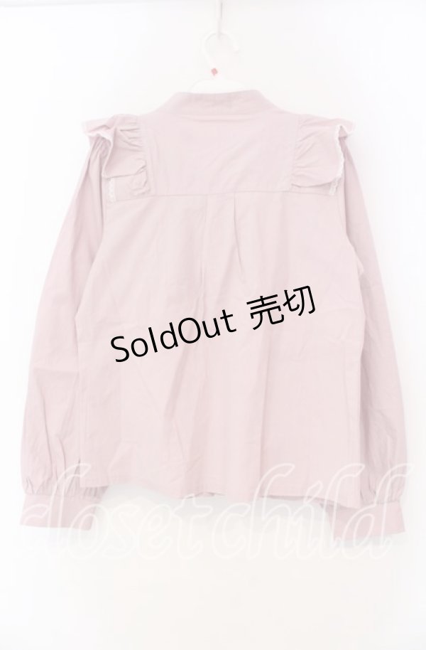 画像3: axes femme POETIQUE / 配色ピコレースボウタイブラウス M ピンク O-25-11-18-024-AX-BL-OW-OS (3)