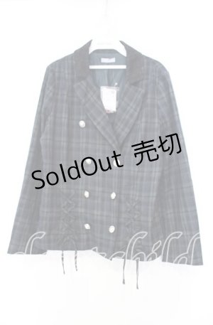 画像: axes femme POETIQUE / Ｗレースアップテーラージャケット M グリーン O-25-11-18-026-AX-JA-OW-OS