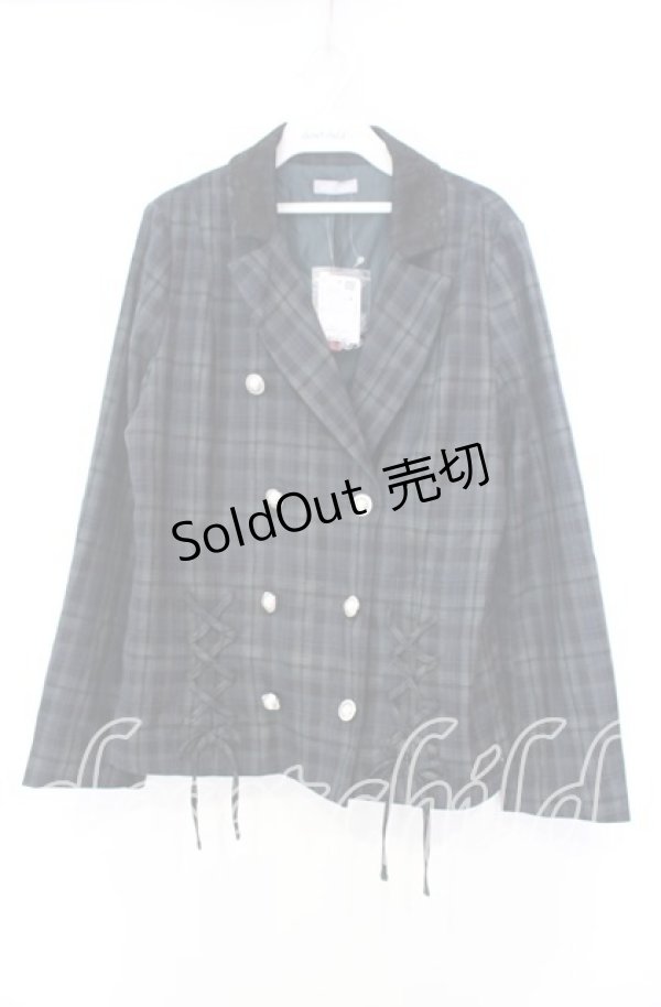 画像1: axes femme POETIQUE / Ｗレースアップテーラージャケット M グリーン O-25-11-18-026-AX-JA-OW-OS (1)