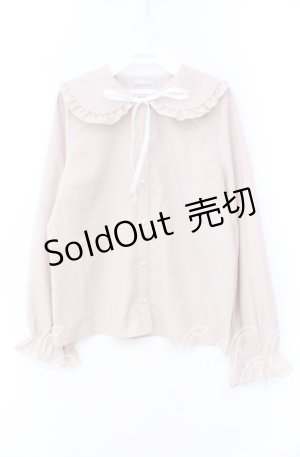 画像: axes femme POETIQUE / ハートチュールビッグ襟ブラウス M ピンク O-25-11-18-027-AX-BL-OW-OS