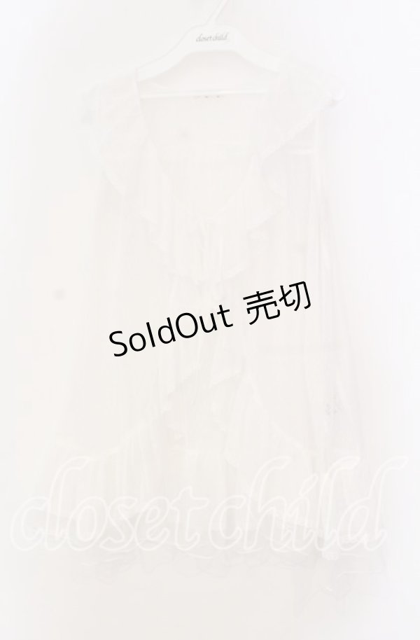 画像1: axes femme / ミドル丈ドットチュールガウン F  O-25-11-18-029-AX-TO-OW-OS (1)