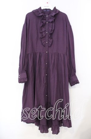 画像: NIBBLE POISON / ガーゼフリルシャツワンピース M パープル O-25-11-18-030-PU-OP-OW-OS