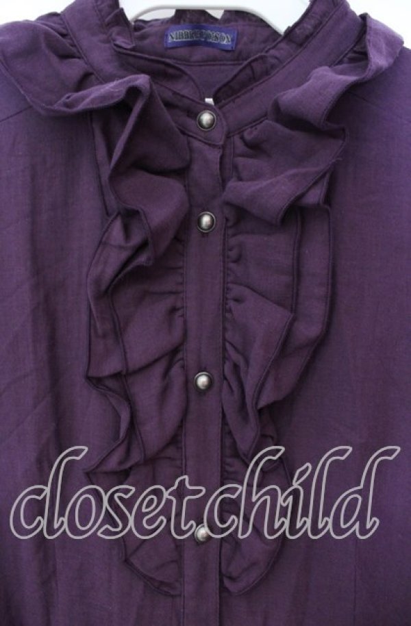 画像2: NIBBLE POISON / ガーゼフリルシャツワンピース M パープル O-25-11-18-030-PU-OP-OW-ZT256 (2)