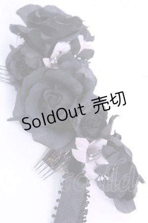 画像: ALICE and the PIRATES / フューネラルローズコーム  ブラック O-25-11-20-1005-PA-AC-IG-OS