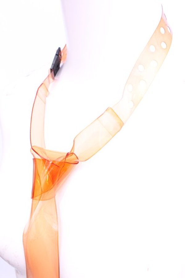 画像2: KAORUOKA / 世界一透明なネクタイ「エウレカ」  タンジェリン（オレンジ） O-25-11-20-1006-LO-ZA-OW-ZT271 (2)