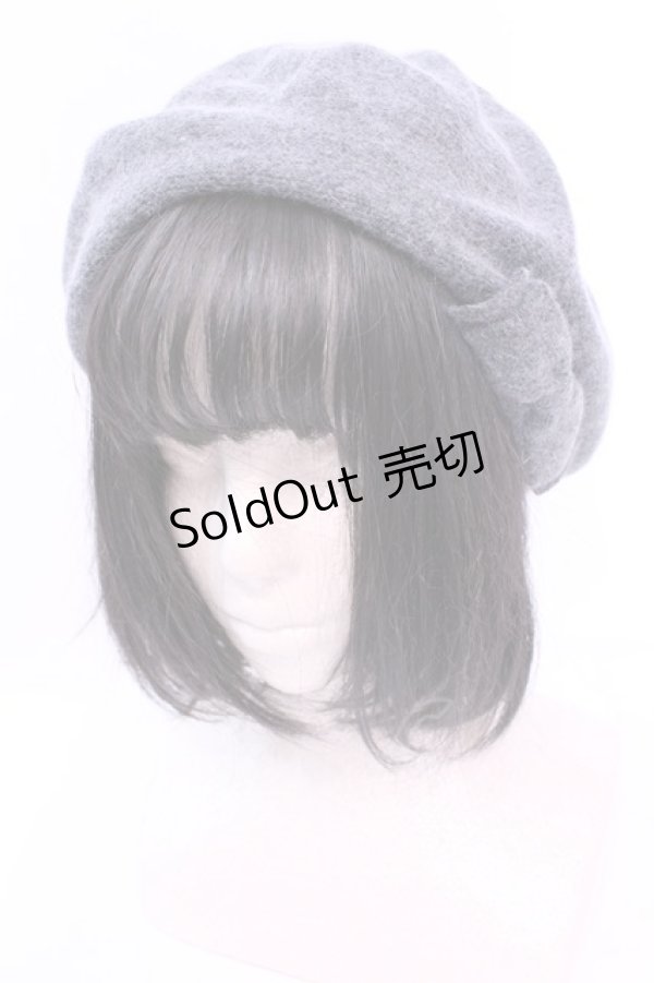 画像1: INGEBORG / アンゴラキャップ  グレー O-25-11-20-1044-LO-AC-IG-OS (1)