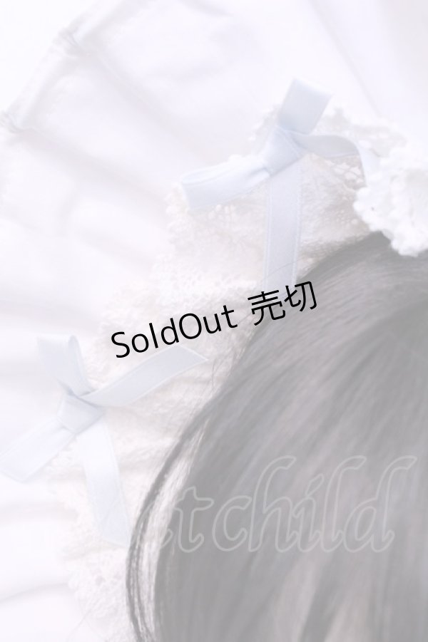 画像2: 小能熊 / Laura Doll ボンネット  シロ×サックス O-25-11-20-1045-LO-AC-IG-ZT305 (2)