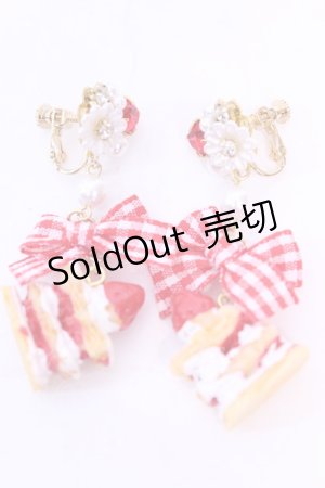 画像: Cherie / ミルフィーユイヤリング  アカ系 O-25-11-20-1049-LO-AC-OW-OS