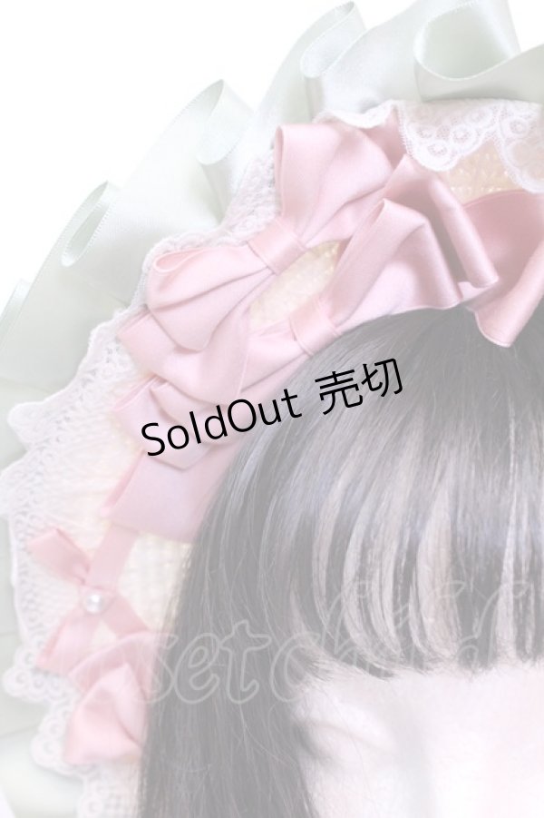 画像2: 【SALE】LOLITAその他 / リボン配色ストローボンネット  ナチュラル O-25-11-20-1054-LO-AC-OW-ZT087 (2)