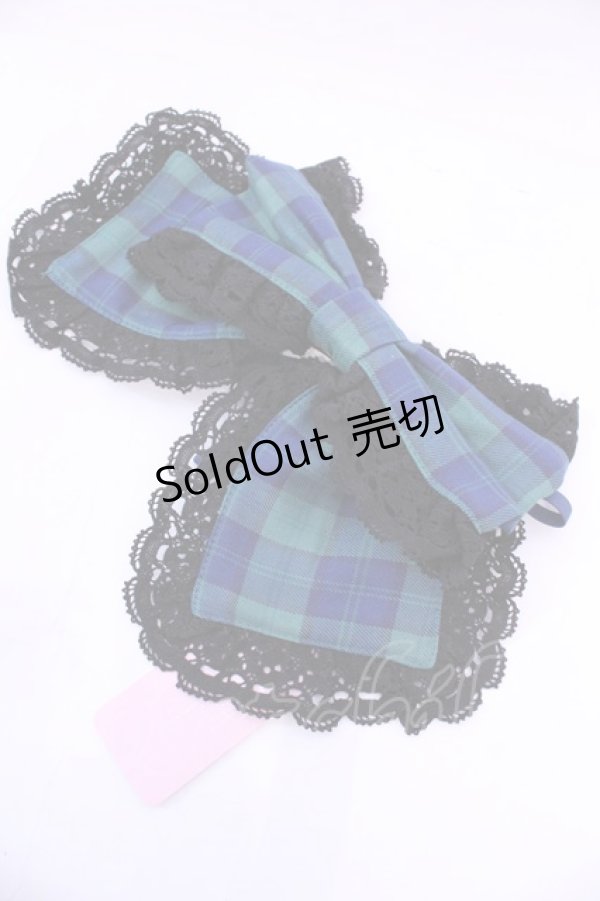 画像1: Chalmiere / タータンチェックマルチリボン  グリーン O-25-11-20-1015-LO-ZA-OW-OS (1)