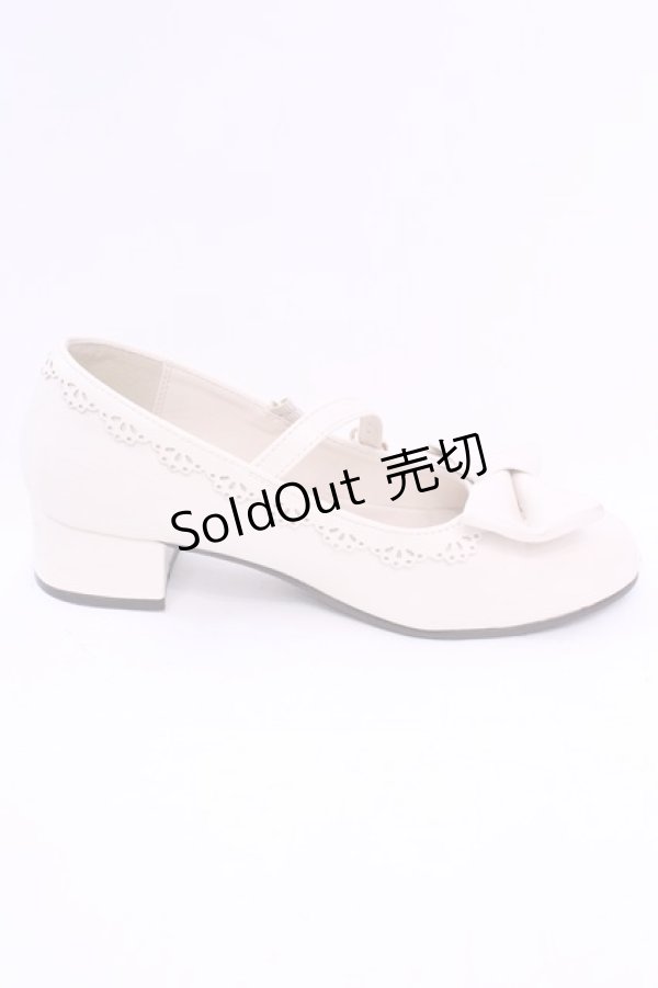 画像7: axes femme kawaii / ローヒールリボンパンプス Ｌ アイボリー O-25-11-20-1026-AX-SH-IG-ZT1123Q (7)