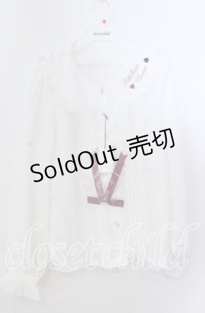 画像: Amavel / 2022年福袋トランプ刺繍ブラウス  シロ O-25-11-21-033-CA-BL-IG-OS