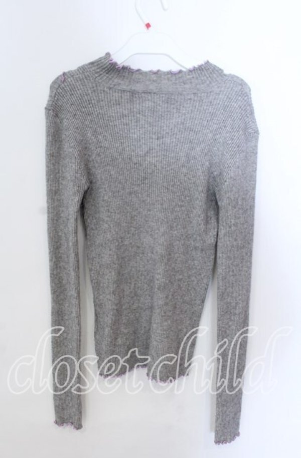 画像2: merry jenny / ランダムメロウリブニット  グレー O-25-11-21-042-LO-TO-IG-ZT522 (2)
