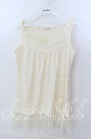 画像: axes femme / ストラップ付ロングタンク【ストラップ欠品】  アイボリー O-25-11-21-050-AX-TO-IG-OS