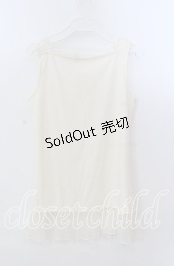 画像2: axes femme / ストラップ付ロングタンク【ストラップ欠品】  アイボリー O-25-11-21-050-AX-TO-IG-OS (2)