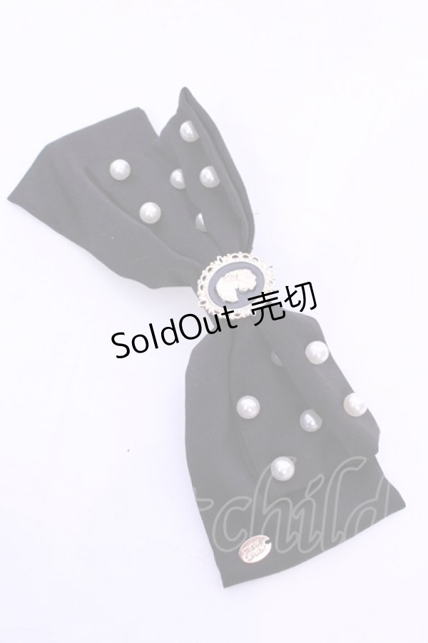 画像1: 【SALE】m petit by misako / AM*NIPLバレッタ  クロ O-25-11-21-1001-LO-AC-OW-ZT208F004 (1)