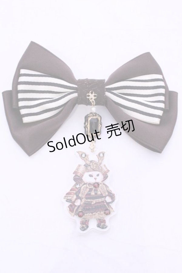 画像1: 【SALE】Enchantlic Enchantilly / 193 絢爛たる鎧を身に纏った双子の子猫物語  リボンブローチ  A（赤系） O-25-11-21-1044-LO-AC-OW-ZT271 (1)