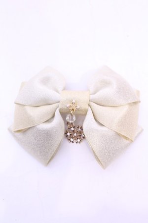 画像: Enchantlic Enchantilly / 雪の結晶モチーフリボンブローチ  ゴールド O-25-11-21-1005-LO-AC-OW-OS