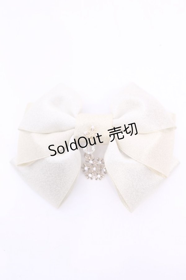 画像1: 【SALE】Enchantlic Enchantilly / 雪の結晶モチーフリボンブローチ  ゴールド O-25-11-21-1005-LO-AC-OW-ZT168F003 (1)