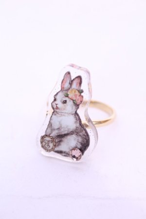 画像: Enchantlic Enchantilly / Dolled up Ring(うさぎ)  うさぎ（左向き） O-25-11-21-1056-LO-AC-OW-OS