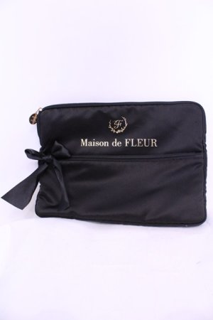 画像: Maison de FLEUR / サテンリボンPCケース  クロ O-25-11-21-1065-LO-ZA-OW-OS