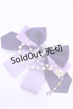 画像: Enchantlic Enchantilly / すみれの宝石箱パールリボンブローチ  ラベンダー O-25-11-21-1007-LO-ZA-OW-ZT208F004