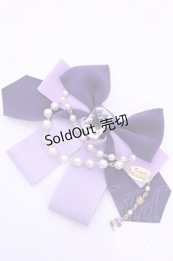 画像1: Enchantlic Enchantilly / すみれの宝石箱パールリボンブローチ  ラベンダー O-25-11-21-1007-LO-ZA-OW-ZT208F004 (1)
