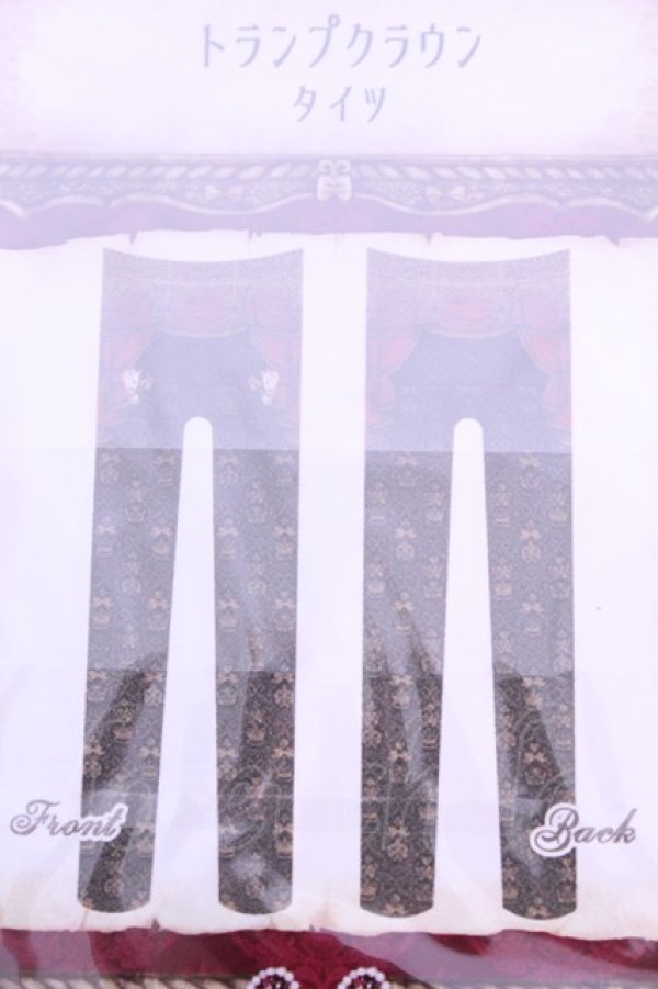 画像2: Enchantlic Enchantilly / トランプクラウンタイツ M〜L クロ×ブラウン O-25-11-21-1016-LO-ZA-OW-OS (2)