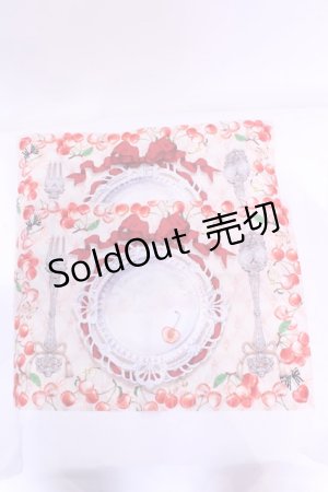 画像: Enchantlic Enchantilly / さくらんぼとカトラリー柄ランチョンマット  アイボリー系 O-25-11-21-1027-LO-ZA-OW-OS