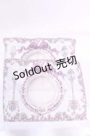画像: Enchantlic Enchantilly / すみれの花園でお茶会ランチョンマット  ラベンダー O-25-11-21-1028-LO-ZA-OW-OS
