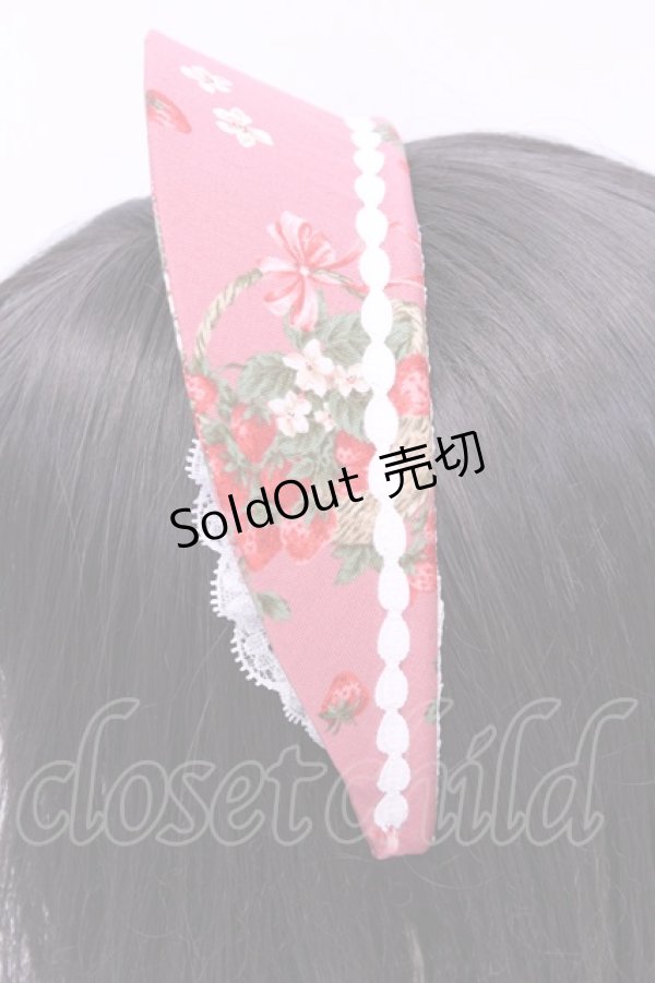 画像2: marcHenTica / ストロベリーバスケットココシニクカチューシャ  ピンク O-25-11-21-1034-LO-AC-OW-ZT271 (2)